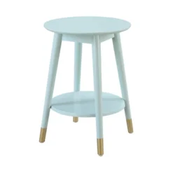 Wilson Mid-Century Modern Round End Table With Bottom Shelf - Breighton Home -Deals Breighton Home Store GUEST 9746f7aa 9981 42e6 85b7 a05f915e8752