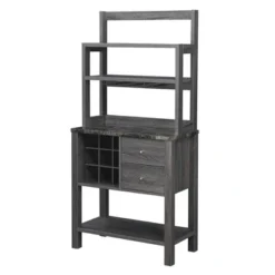 Newport 2 Drawer Serving Bar With Wine Rack And Shelves - Breighton Home -Deals Breighton Home Store GUEST 9d285475 6716 45a2 8083 ad898f0517bc