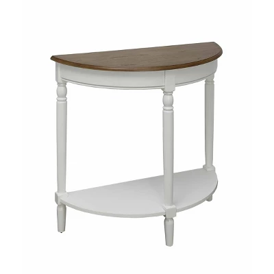 French Country Half Round Entryway Table With Shelf - Breighton Home 7 French Country Half Round Entryway Table With Shelf - Breighton Home - Image 7