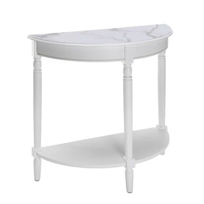 French Country Half Round Entryway Table With Shelf - Breighton Home 10 French Country Half Round Entryway Table With Shelf - Breighton Home - Image 10