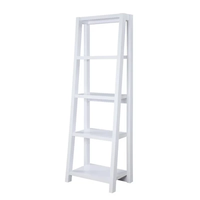 63.25" Newport Lilly Bookcase White - Breighton Home 4 63.25" Newport Lilly Bookcase White - Breighton Home - Image 4