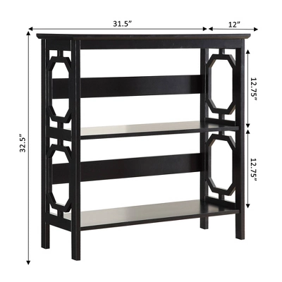 32.5" Omega 3 Tier Bookcase - Breighton Home 3 32.5" Omega 3 Tier Bookcase - Breighton Home - Image 3