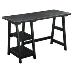 Designs2Go Trestle Desk With Shelves - Breighton Home -Deals Breighton Home Store GUEST aa86743b 8e79 40c2 a6bb 7fbdc03f49ae