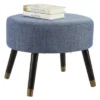 Designs4Comfort Mid-Century Modern Round Ottoman Stool - Breighton Home