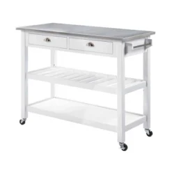American Heritage 3 Tier Stainless Steel Kitchen Cart With Drawers - Breighton Home -Deals Breighton Home Store GUEST abe83c81 a94e 4123 80d7 aa8072d946a7