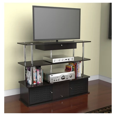 Aspen TV Stand For TVs Up To 50" Black - Breighton Home 2 Aspen TV Stand For TVs Up To 50" Black - Breighton Home - Image 2