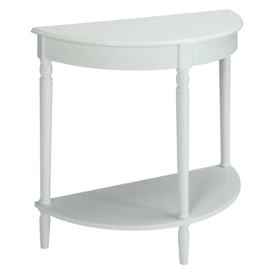 French Country Half Round Entryway Table With Shelf - Breighton Home 8 French Country Half Round Entryway Table With Shelf - Breighton Home - Image 8