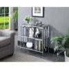 30" Town Square Chrome 3 Tier Bookcase Chrome - Breighton Home