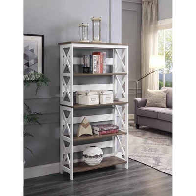 60" Oxford 5 Tier Bookcase - Breighton Home 1 60" Oxford 5 Tier Bookcase - Breighton Home