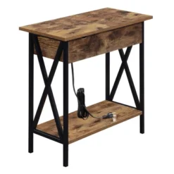 Tucson Flip Top End Table With Charging Station And Shelf - Breighton Home -Deals Breighton Home Store GUEST c35fc594 52cf 4de9 8f27 edcfaaf28e9e