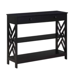 Titan 1 Drawer Console Table With Shelves - Breighton Home -Deals Breighton Home Store GUEST c7e6126c 5e0e 4523 881b 090d197c4518