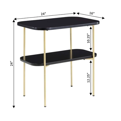 Lunar Chairside End Table With Shelf - Breighton Home 5 Lunar Chairside End Table With Shelf - Breighton Home - Image 5