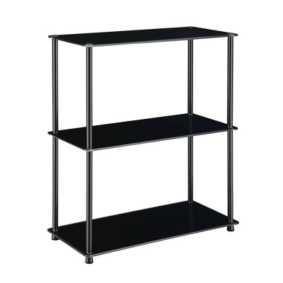 26.5" Designs2Go Classic Glass 3 Shelf Bookshelf - Breighton Home 4 26.5" Designs2Go Classic Glass 3 Shelf Bookshelf - Breighton Home - Image 4