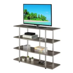 Designs2Go XL Highboy 4 Tier TV Stand For TVs Up To 55" - Breighton Home