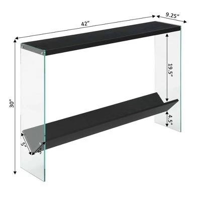 SoHo V Console Table With Shelf - Breighton Home 4 SoHo V Console Table With Shelf - Breighton Home - Image 4
