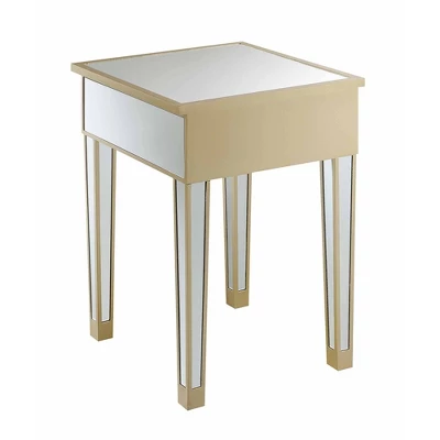 Gold Coast Mirrored End Table With Drawer - Breighton Home 5 Gold Coast Mirrored End Table With Drawer - Breighton Home - Image 5