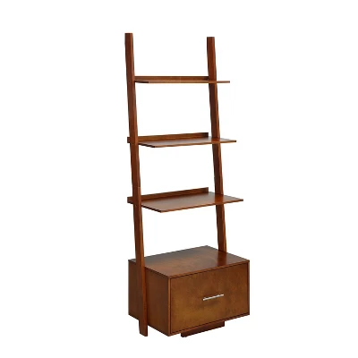 69" American Heritage Ladder Bookcase With File Drawer - Breighton Home 8 69" American Heritage Ladder Bookcase With File Drawer - Breighton Home - Image 8