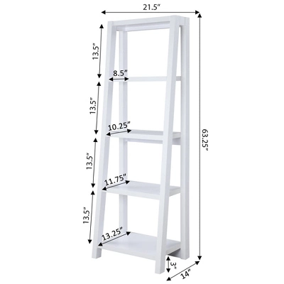 63.25" Newport Lilly Bookcase White - Breighton Home 3 63.25" Newport Lilly Bookcase White - Breighton Home - Image 3