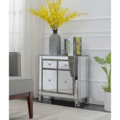Gold Coast Vineyard 2 Drawer Mirrored Cabinet Weathered Gray - Breighton Home -Deals Breighton Home Store GUEST e318b972 e416 4000 aabc a016c13f533d