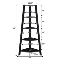 62" Newport 5 Tier Wide Corner Bookcase - Breighton Home 9 62" Newport 5 Tier Wide Corner Bookcase - Breighton Home -Deals Breighton Home Store GUEST e54d2632 105a 429f 80cf ebe8fe92c3e3