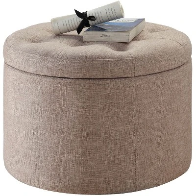 Designs4Comfort Round Shoe Ottoman - Breighton Home 1 Designs4Comfort Round Shoe Ottoman - Breighton Home
