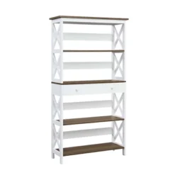 59.75" Oxford 5 Tier Bookcase With Drawer - Breighton Home 14 59.75" Oxford 5 Tier Bookcase With Drawer - Breighton Home -Deals Breighton Home Store GUEST f04bb146 30cd 48f0 95ea 33d9396d62a2