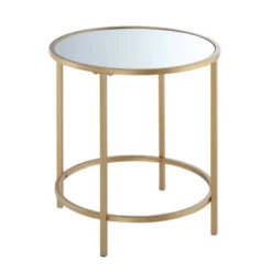 Gold Coast Deluxe Mirrored Round End Table - Johar Furniture -Deals Breighton Home Store GUEST f6d42ebc 7321 4dec 9724 bd1428172717