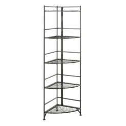 57.5" 5 Tier Folding Metal Corner Shelf - Breighton Home 8 57.5" 5 Tier Folding Metal Corner Shelf - Breighton Home -Deals Breighton Home Store GUEST f77db4d9 6116 41f5 b74b 42ee794d8644