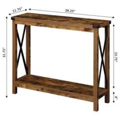 Durango Console Table With Shelf Barnwood/Black - Breighton Home -Deals Breighton Home Store GUEST f9ba9412 6a5e 424c a127 b8cc38560045
